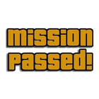MISSION PASSED! Button Zeichen