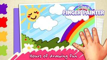 Finger paint: Baby coloring poster