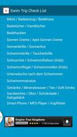 Check Liste Schwimm Ausflug Affiche