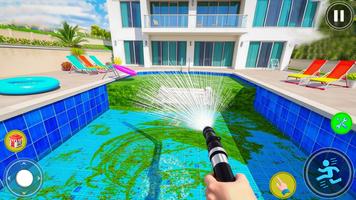 Swimming Pool Wash Cleaning 3D poster