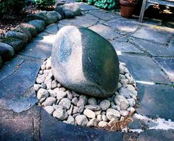 Esculturas de jardim de pedra imagem de tela 1