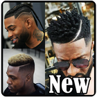 Black Man Line Haircut icon
