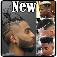 Black Man Line Haircut Cartaz