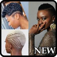 Black Woman Hairstyle Faded ポスター