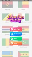 drapeau colorier pays africain Affiche