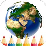 Mundo colorido: Mapa colorear