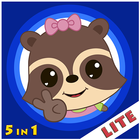 Icona Candy Raccoon: Balloon Games f