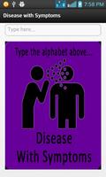 Disease with symptom poster