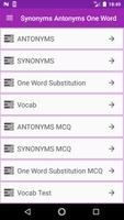 Synonyms Antonyms One Word 海報