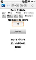 Calculatrice de Jours capture d'écran 2