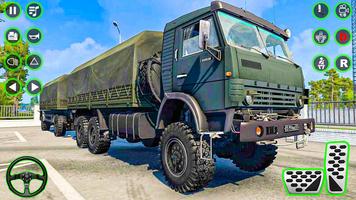 Army Cargo Truck Driving 3d poster