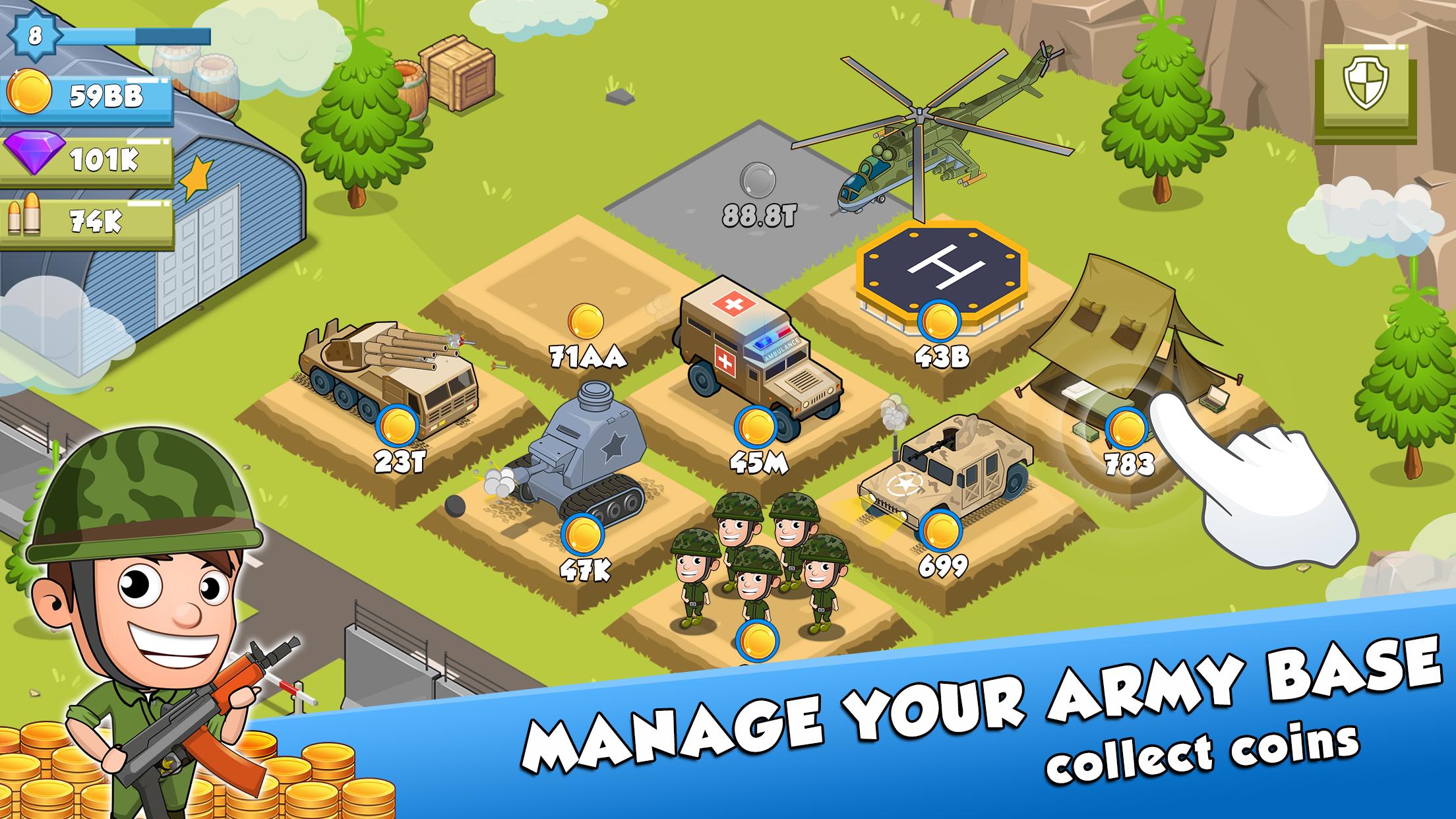 Idle Army Tycoon For Android Apk Download - the army base roblox