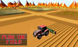 Blocky Plow Farming Harvester स्क्रीनशॉट 1