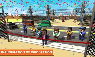 Electrical Grid Station Construction: Building Sim Affiche