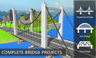 Bridge Building Sim: Riverside Construction Games ảnh chụp màn hình 1