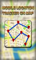 Mobile Location Tracker on Map poster