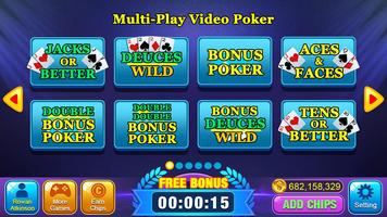 Video Poker Games - Multi Hand Affiche