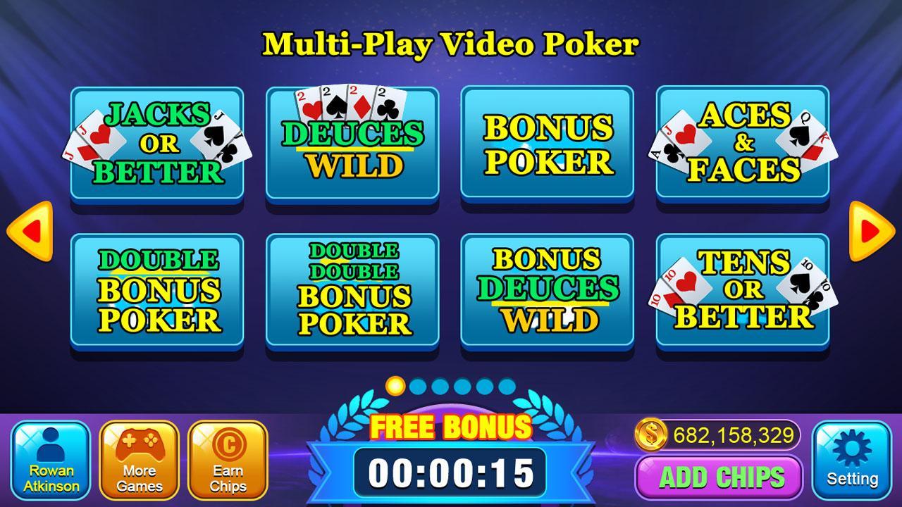 Multi play video poker free