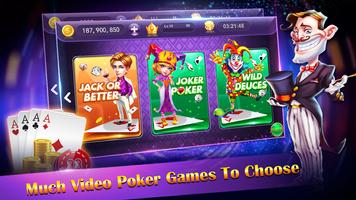 Poster video poker - casino card game