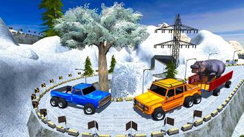 Animal Safari 6X6 Transport Truck Driving постер