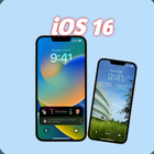 iOS 16 launcher and wallpaper simgesi