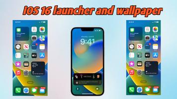 iOS 16 launcher and wallpaper Affiche