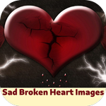 sad broken heart images icon