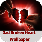 sad broken heart wallpaper icône