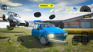 Russian Car Crash Racing syot layar 1