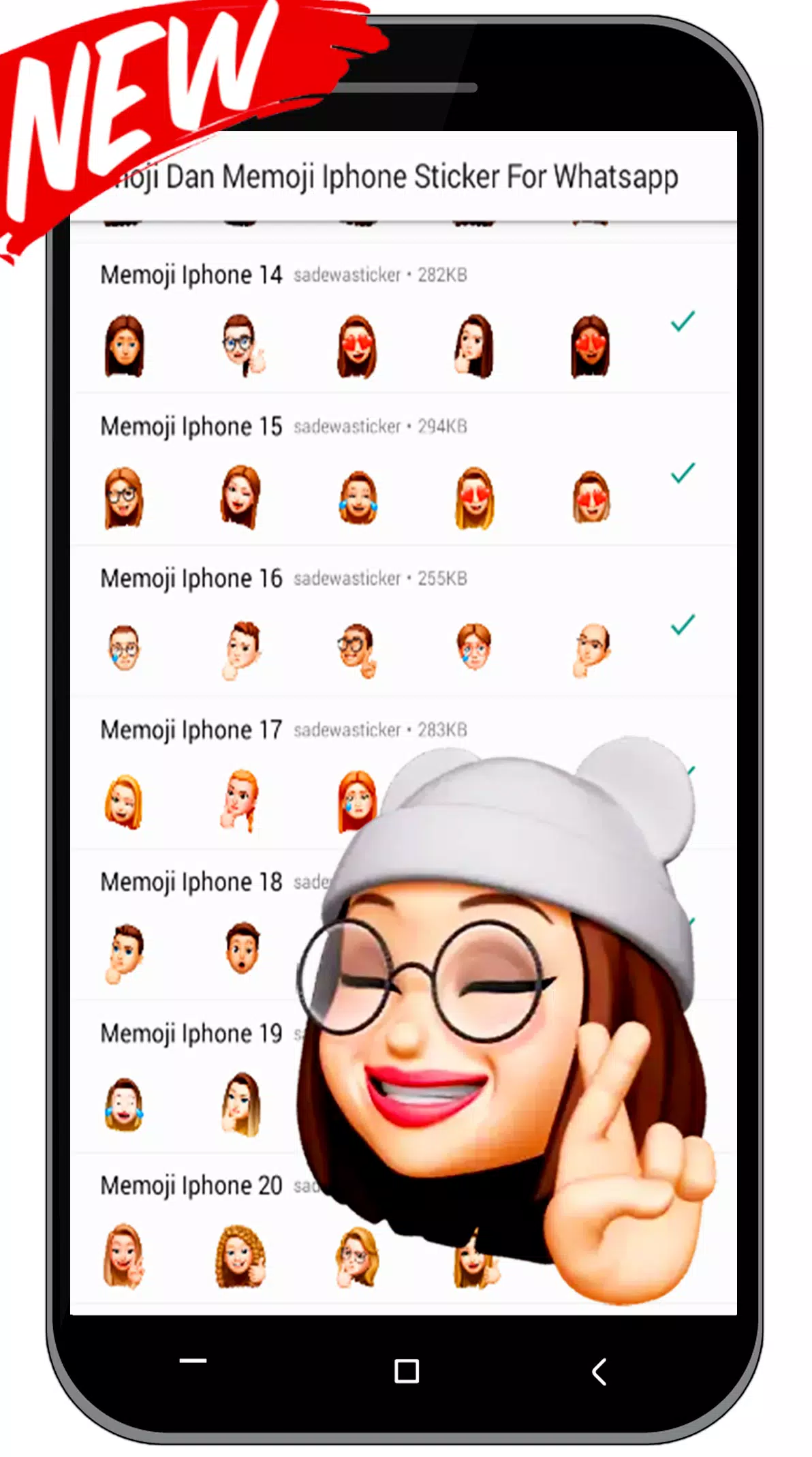 Tải xuống APK Emoji Dan Memoji Iphone Sticker For Whatsapp cho Android