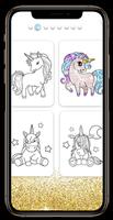 Unicorn Coloring Book الملصق