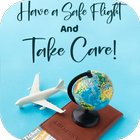 safe flight wishes icône