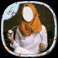Hijab Nurse Beautiful الملصق