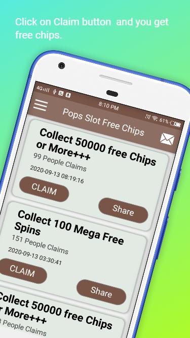 How to get chips on pop slots