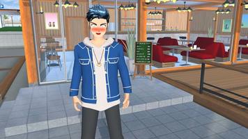School Girl Jump Prank Game Ekran Görüntüsü 1