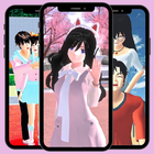 Sakura School Wallpaper 4k ikon