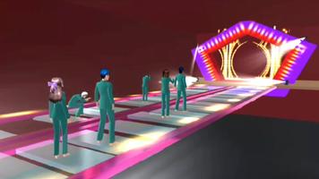 Squid School Game Simulator 3D Affiche