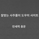 2024년 잘맞는 사주풀이 도우미 사이트-만세력 총운