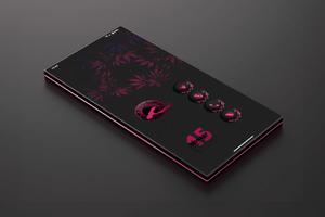 Poster Chrissie Dark Pink Icons Pack