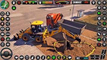 JCB Baulastwagen-Spiele Plakat