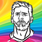 messi coloring book-icoon