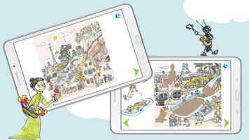 Kids Discover Barcelona & Gaudi puzzle & painting screenshot 2