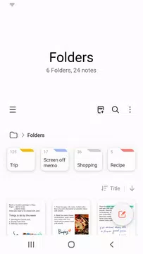 Screenshot 1 for Samsung Notes