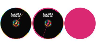 Samsung Global Goals Spin الملصق