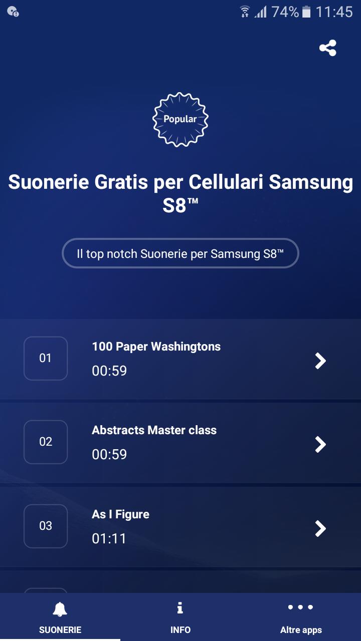 SUONERIE SAMSUNG S8 SCARICARE