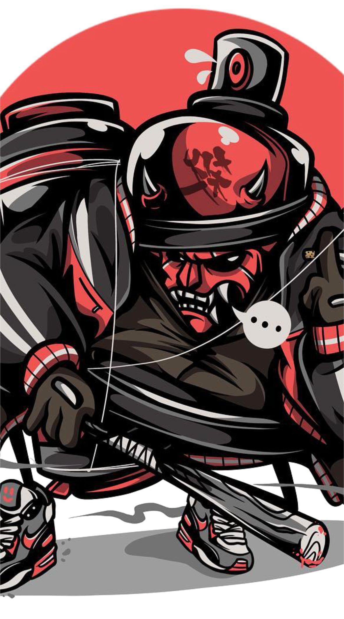 Background Graffiti  Samurai Wallpaper  HD  for Android APK  