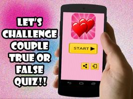Couple True False Trivia Test Affiche