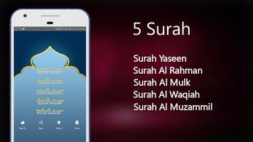 Quran 5 Surah Reading & Listening syot layar 1