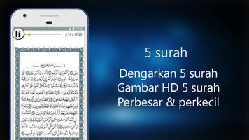 Quran 5 Surah Membaca & Mendengarkan Audio Quran poster