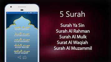 Quran 5 Surah Membaca & Mendengarkan Audio Quran screenshot 1